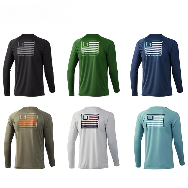 

Мужская Летняя дышащая футболка с длинным рукавом, с защитой от УФ-лучей