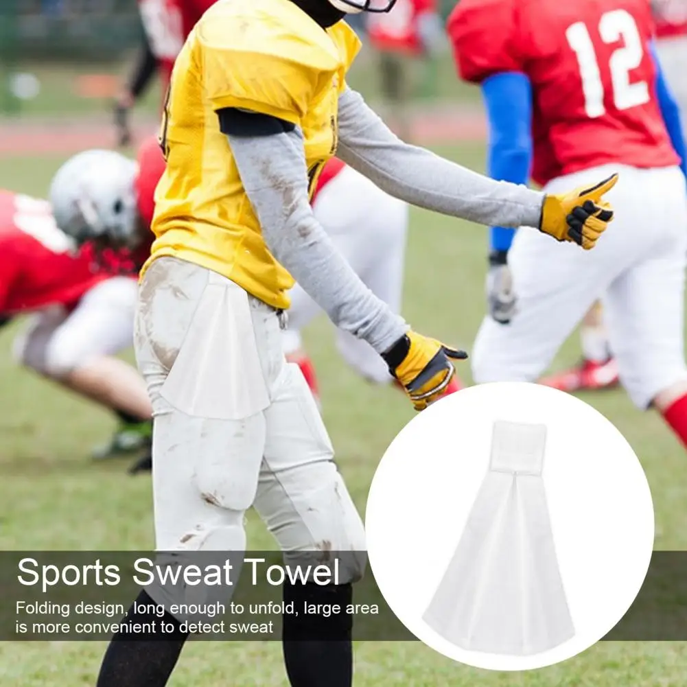 

Football Field Towel with Hook & Loop Fastener Portable Closed Football Accessories Super Water Absorption Sports Sweat Cotton T