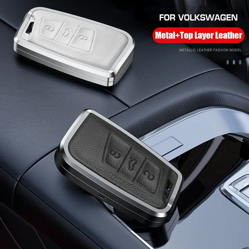

Кожаный Автомобильный Брелок, оболочка для VW Volkswagen Passat B8 Magotan Golf For Skoda Kodiaq Superb A7, аксессуары