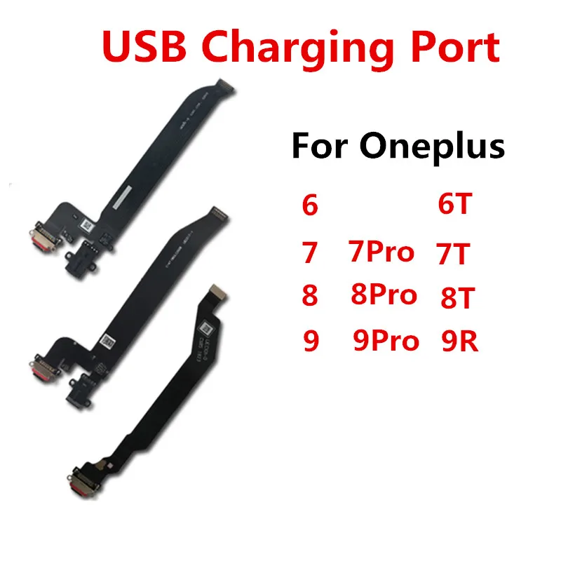 

USB Charging Port Dock Connector For Oneplus 6 6T 7 7T 7Pro 8 Pro 8T 9 9R 9Pro Data Flex Cable Board Socket Repair Parts