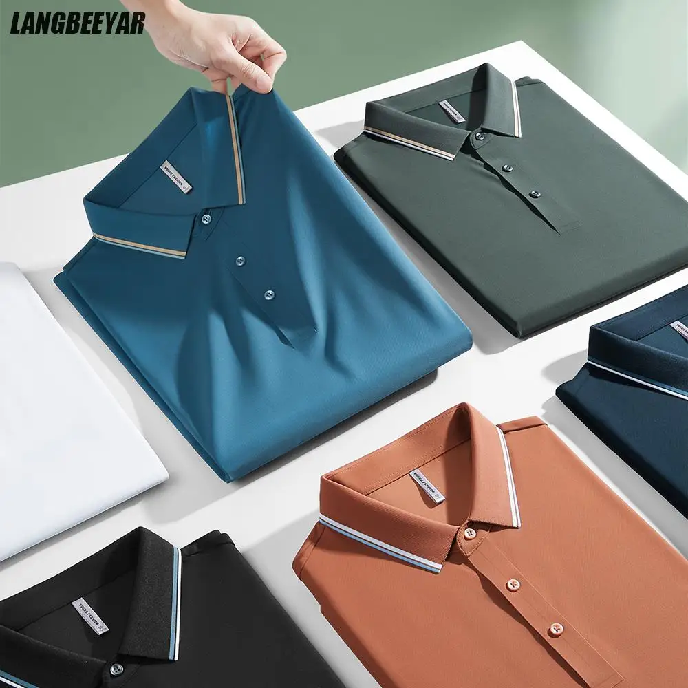 

Top Grade Seamless New Summer Luxury Designer Polo Shirt For Men Short Sleeve Plain Casual Tops Fashions Mens Clothing 2023