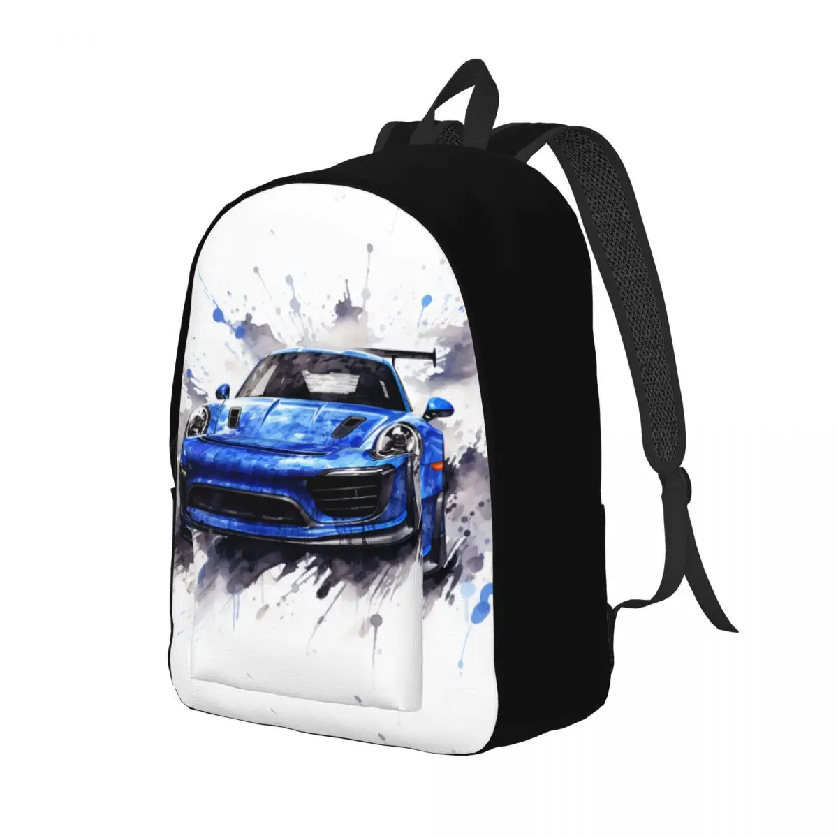 

Классические спортивные холщовые рюкзаки для автомобиля, чернильный рисунок, супер художественный рюкзак унисекс для отдыха, дорожные сумки