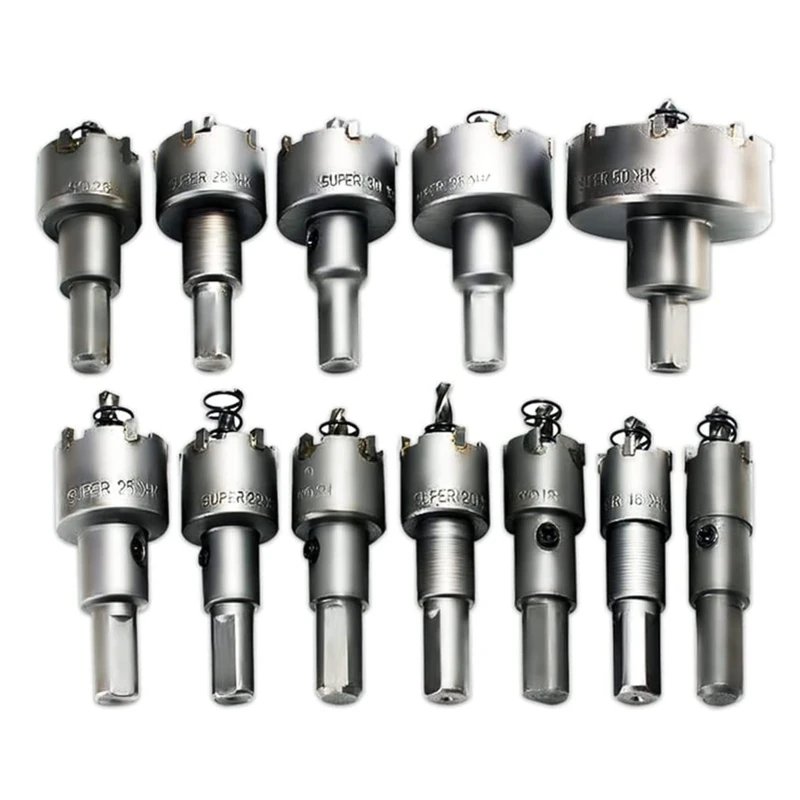 

12Pcs Carbide Hole Saw Set Hole Cutter Heavy Duty Fit for stainless Steel Drop Shipping