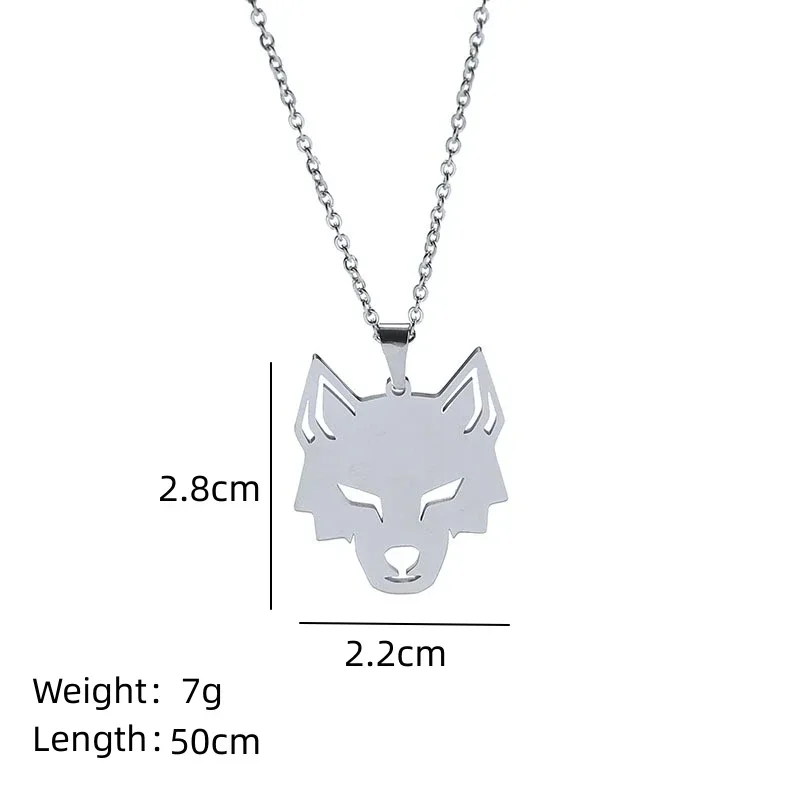 Ожерелье с волчьей головой для мужчин и женщин