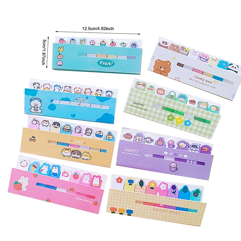 

Милые Мультяшные Стикеры для дневника, стационарные хлопья для скрапбукинга, индексные закладки, декоративные кавайные Стикеры