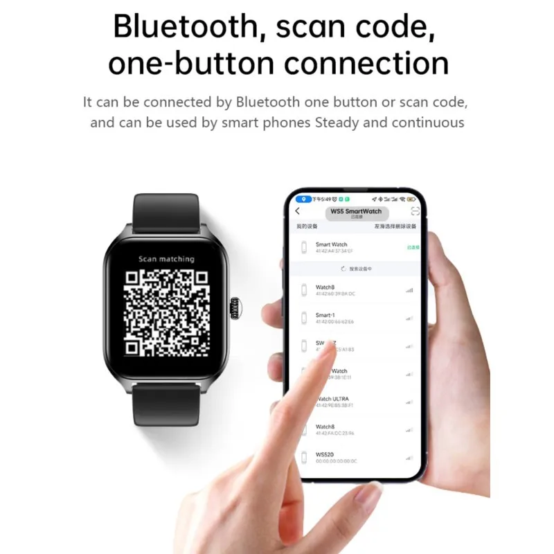 2023 New W5 WS-1 Smart Watch Women 1.86'' 45MM GPS Bluetooth Call Heart Rate Sports fitness Smartwatch Couple Watch