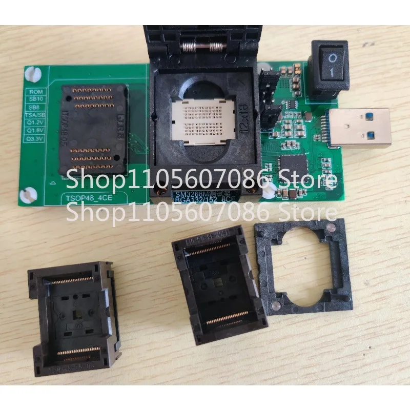 Фото Тестовая стойка SM3268 для очистки USB-флеш-накопителей, BGA132/152, 8CE, TSOP48, 4CE №5