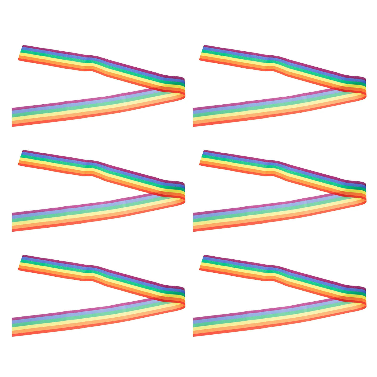 

Радужные ленты ЛГБТ 6 шт., радужные ленты «сделай сам», ленты из полиэстера, радужные ленты для фестиваля «сделай сам», ленты для рукоделия, у...