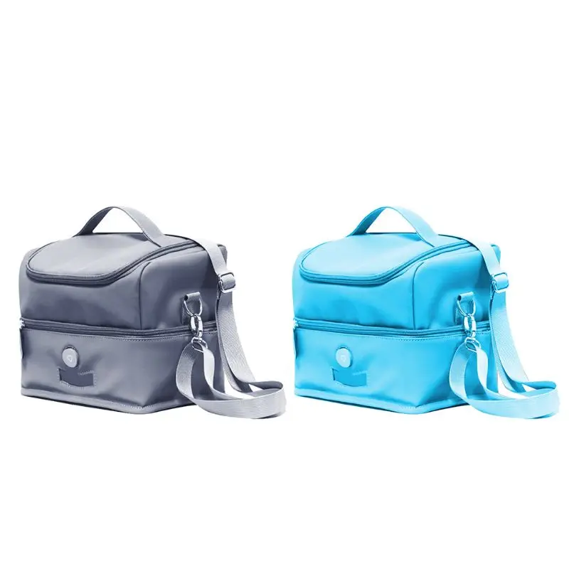 

Портативная двухслойная сумка через плечо с USB-разъемом и защитой от ультрафиолета