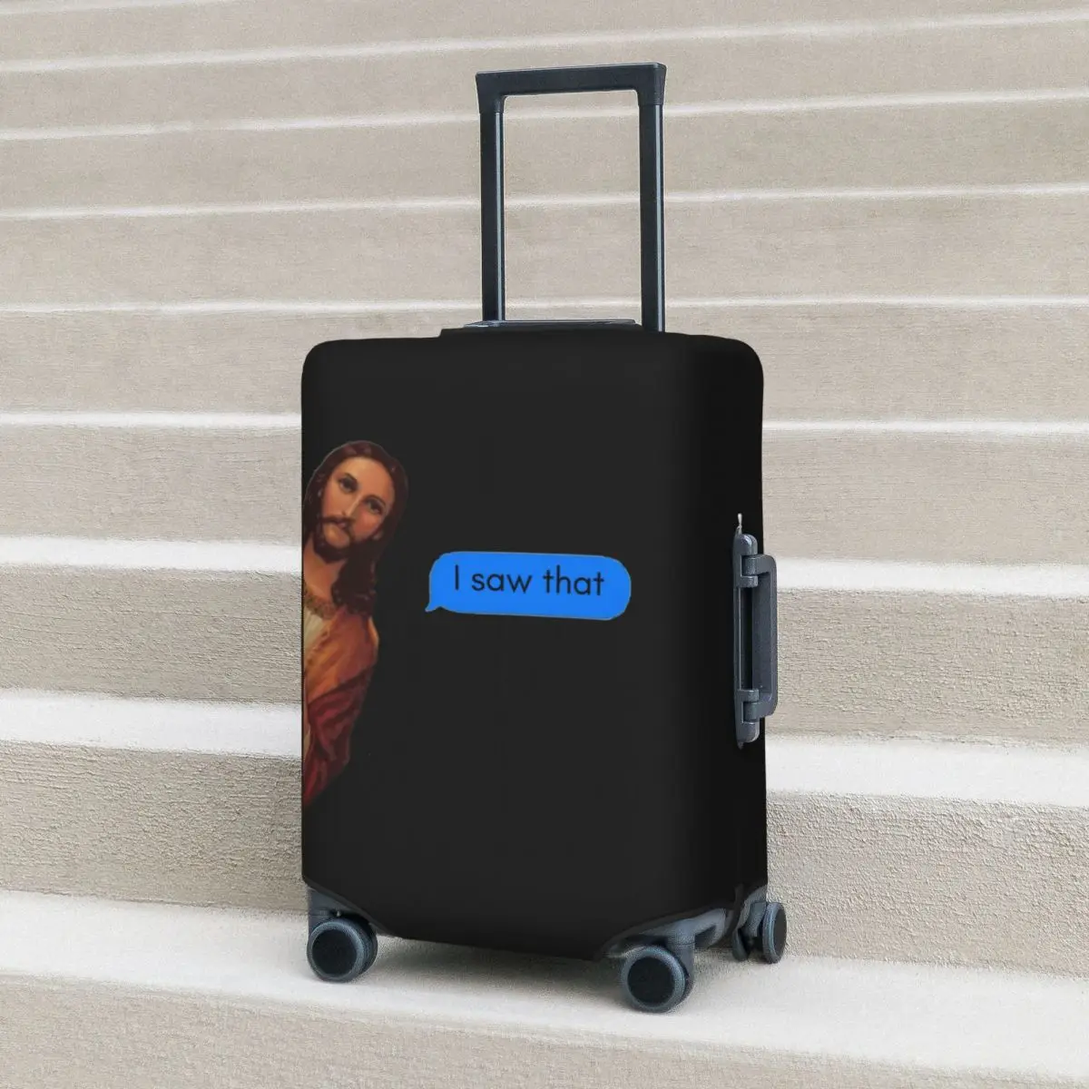 

Jesus Omg Suitcase Cover Flight Funny Meme I Saw That Fun Luggage Case Cruise Trip Protection