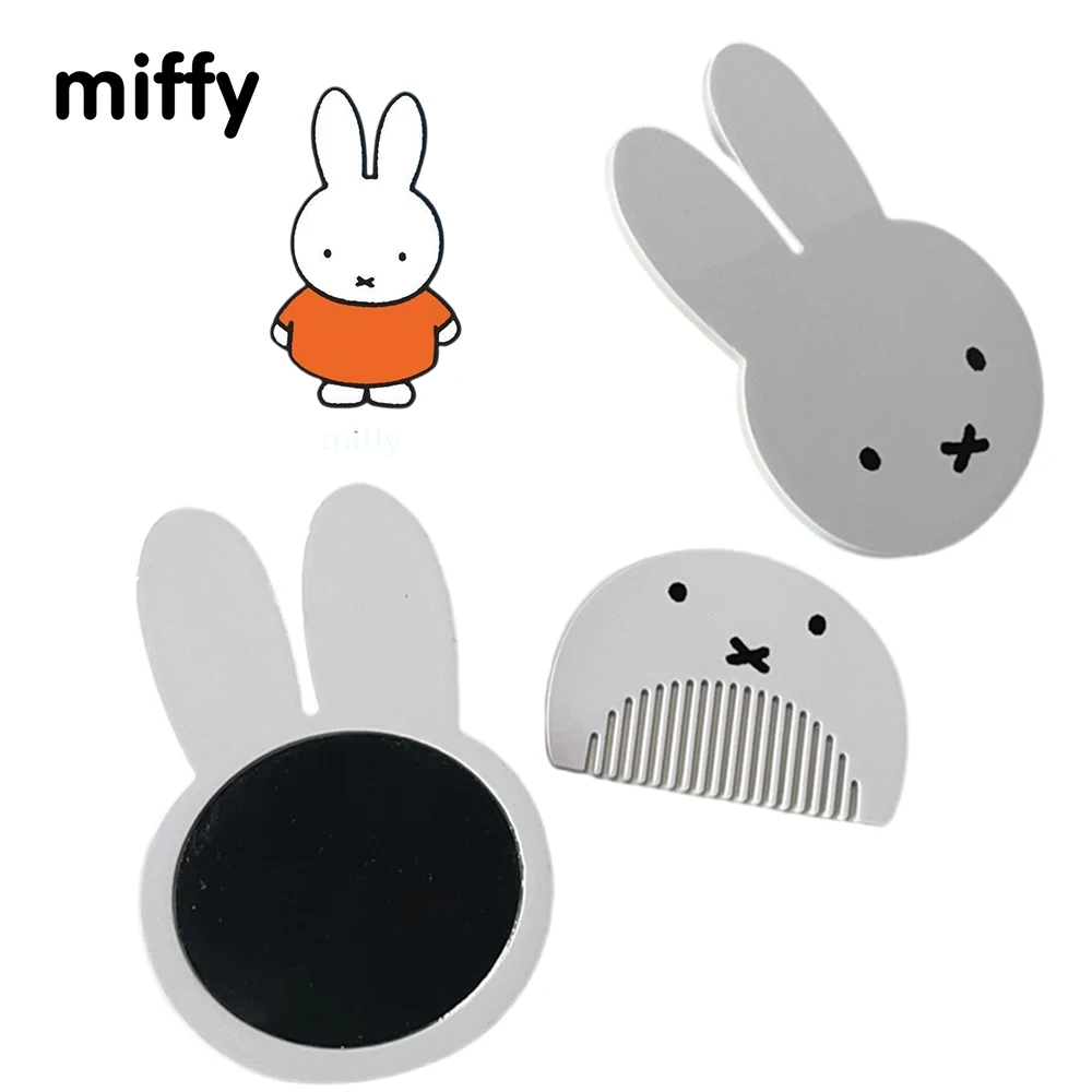 Kawaii милая расческа с кроликом Miffy зеркало для макияжа Advanced Sense Ins портативная