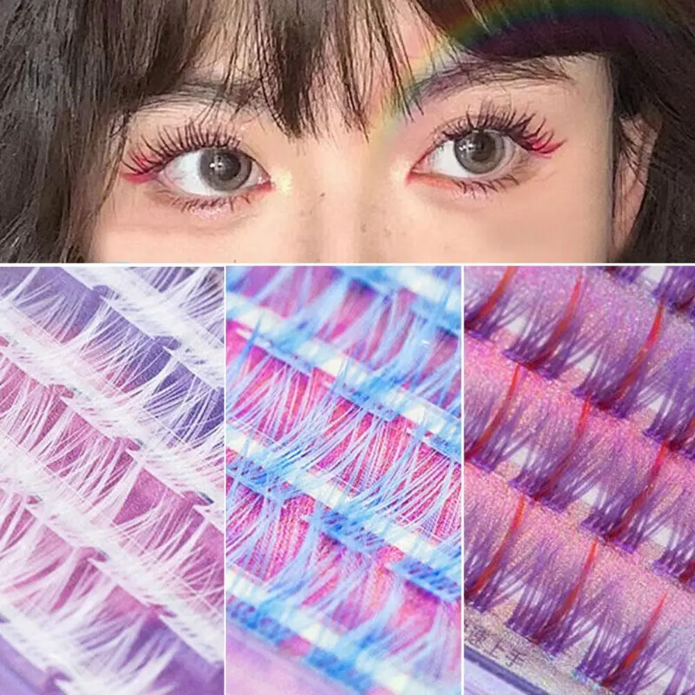 

Thick Coloured Eyelash High Quality Curly Segmented Extensions Eyelash Single Cluster False Eyelashes Makeup