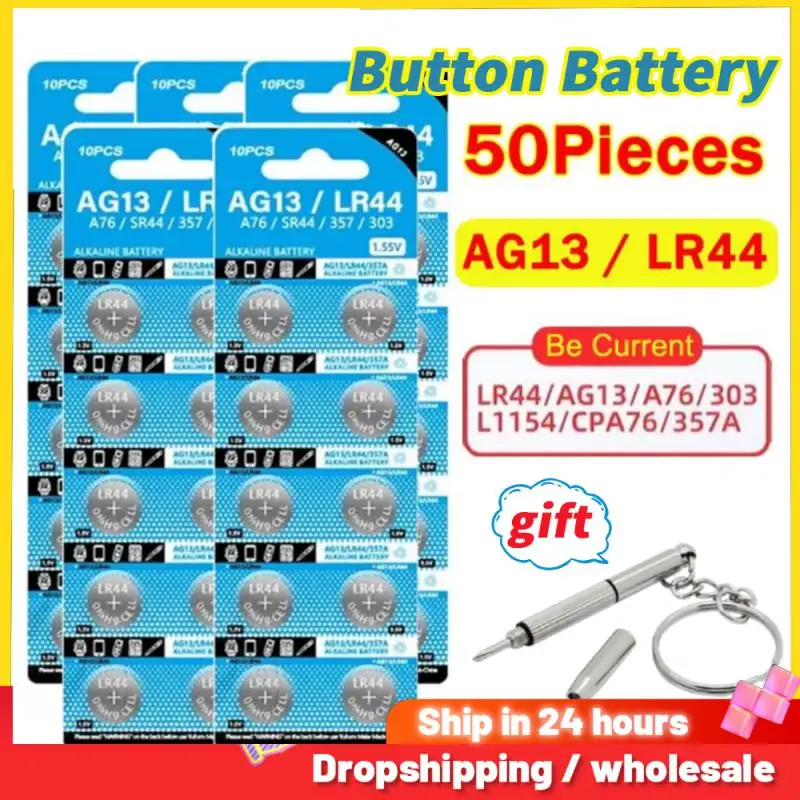 Батарейки для часов 1 55 в LR44 AG13 160 мАч 10-50 шт