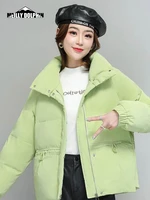 2022 new autumn winter womens short jacket stand collar bread coat windproof cotton padded winter women clothing