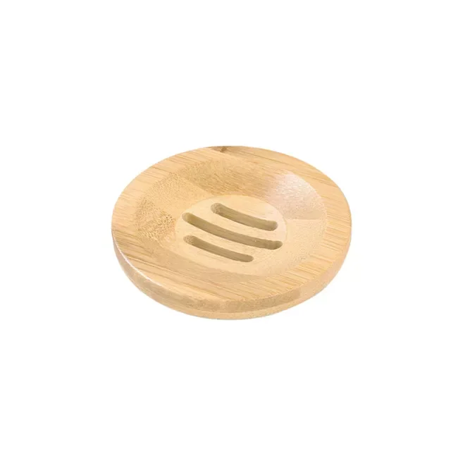 

Natural Bamboo Soap Dishes Tray Holder Storage Soap Rack Plate Box Container Portable Bathroom Soap Dish Storage Box