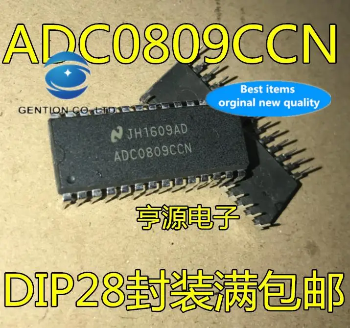 

10pcs 100% orginal new in stock ADC0809 ADC0809CCN 8-bit analog-to-digital A/D converter chip in-line DIP28
