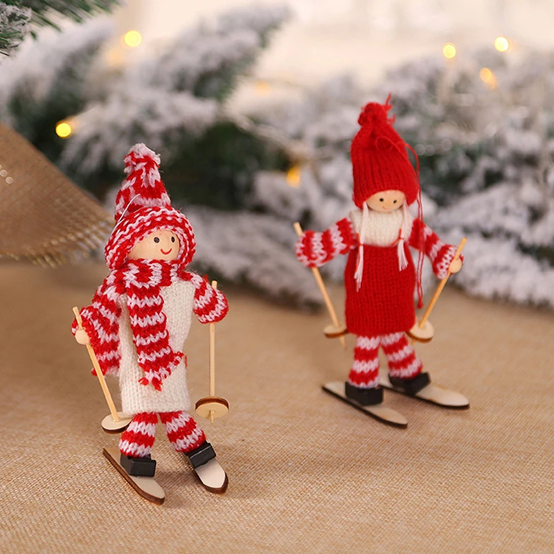 

2022 New Year Gifts Cute Angel Ski Dolls Navidad Hanging Pendant Christmas Home Decor Xmas Tree Ornaments Noel Natal Decoration