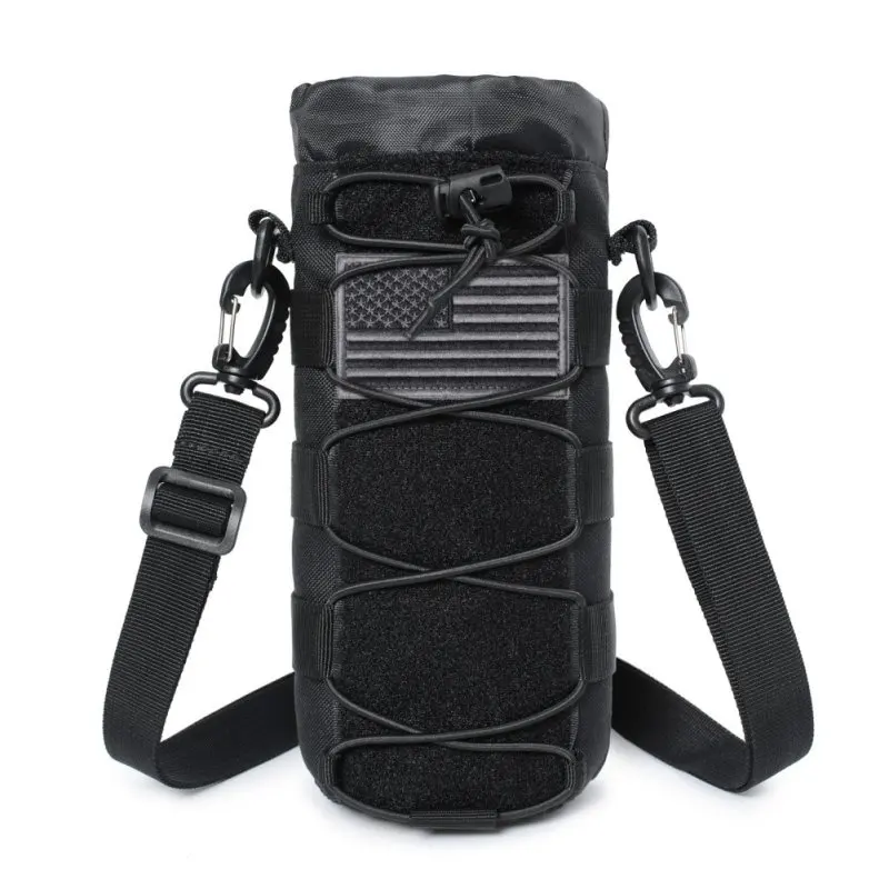 

2023 Tactical Camo Water Bottle Pouches Small Mess Pouch Nylon Waterproof Waist Bag Outdoor Travel Sports Bottle Pouch