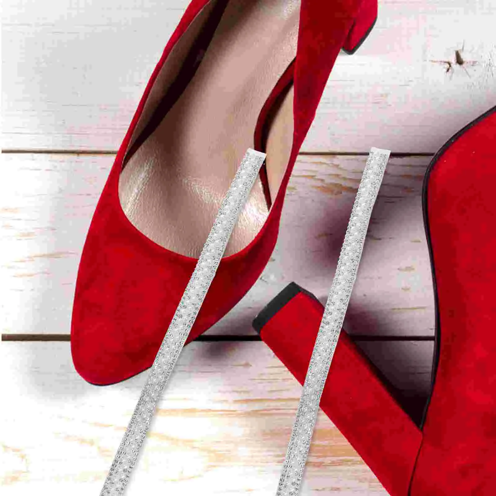 2 рулона полоски с жемчугом и стразами аксессуары лента наклейка одежда ремесла