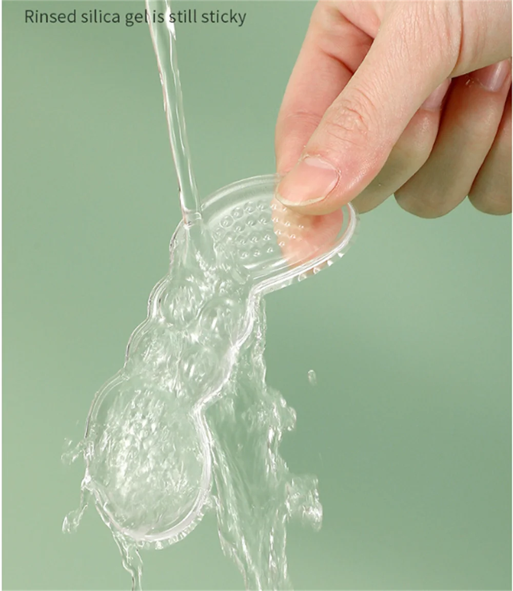 2 Pairs Silicone Heel Stickers Heels Grips for Women Men Anti Slip Heel Cushions Non-Slip Inserts Pads Foot Heel Care Protector