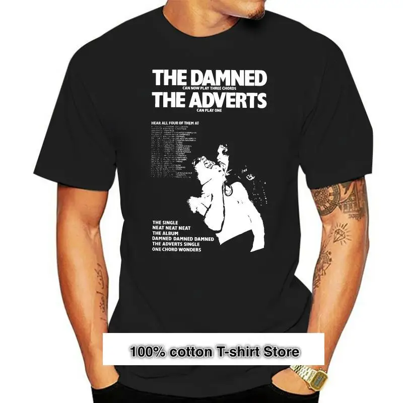 

Camiseta negra для мужчин damed и реклама Gig Guide постер 1977 панк Рок S 5Xl 014898