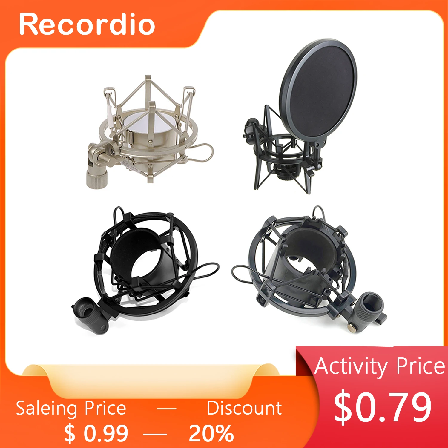 

GAZ-4S High quality Microphone Shock Mount Stand Holder Mount Clip for Studio Sound Recording