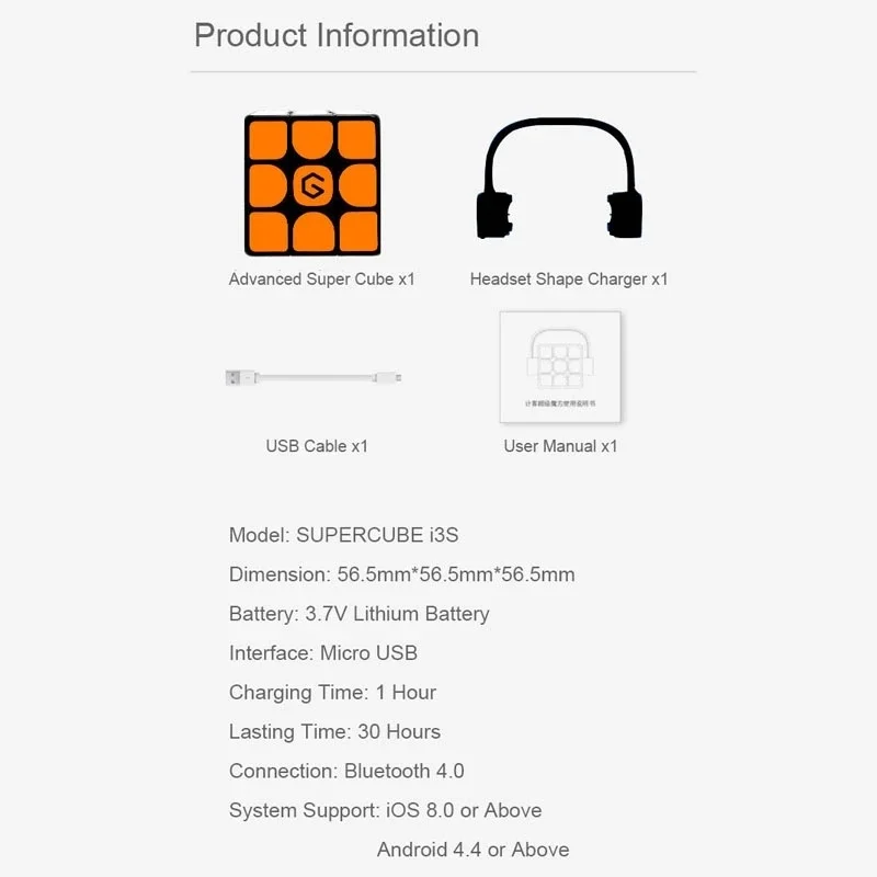 Умный магнитный кубик Giiker I3 M3 Ai Intelligente Super Cube Bluetooth приложение для синхронизации