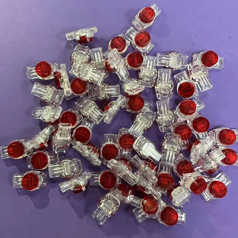 100 pcs Original UY K3 Three-wire multiplexed three-core fast Connect wiring telephone network cable crimping quick connector