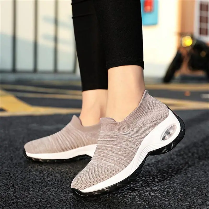 

wedge sole socks sneakers woman heel tennis running woman comfortable sports shoes women shoes sport women racing loafer 1229