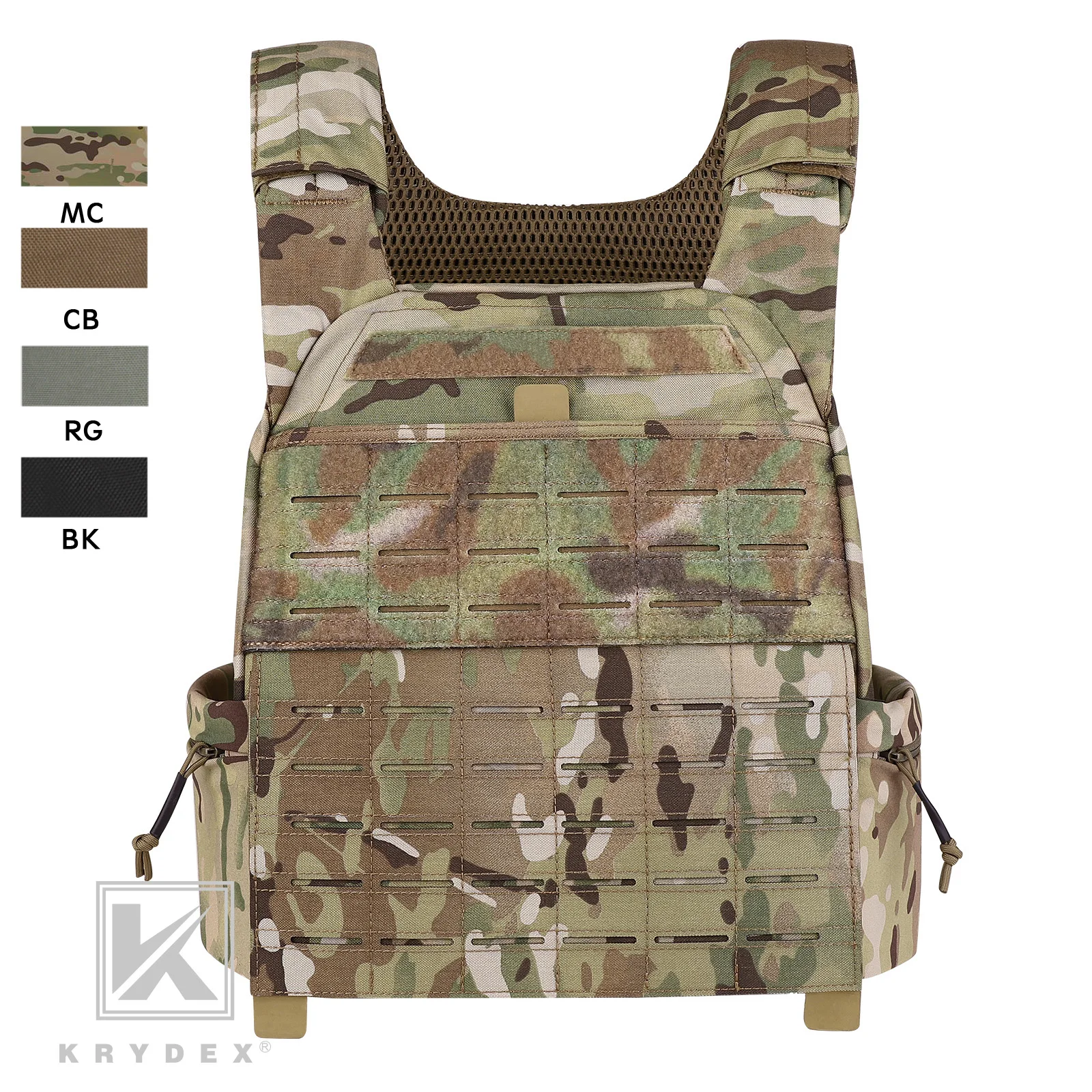 Krydex  Laser MOLLE Plate Carrier Tactical Vest Trainer Weight Vest For Outdoor Military Protective Vest