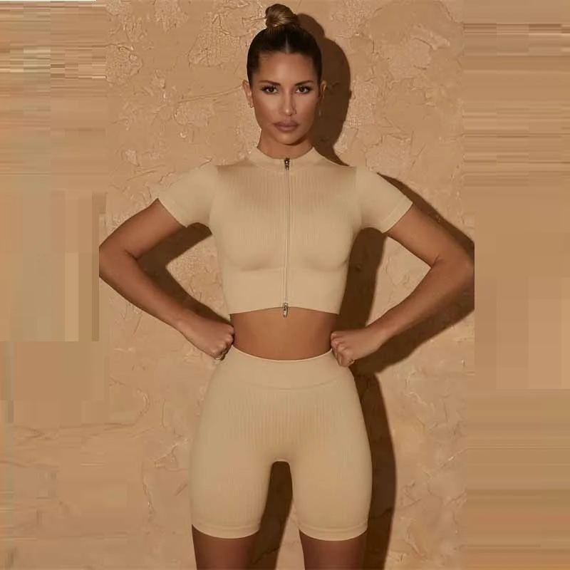 Бесшовный комплект для йоги спортивная одежда женщин бюстгальтер пуш-ап топ