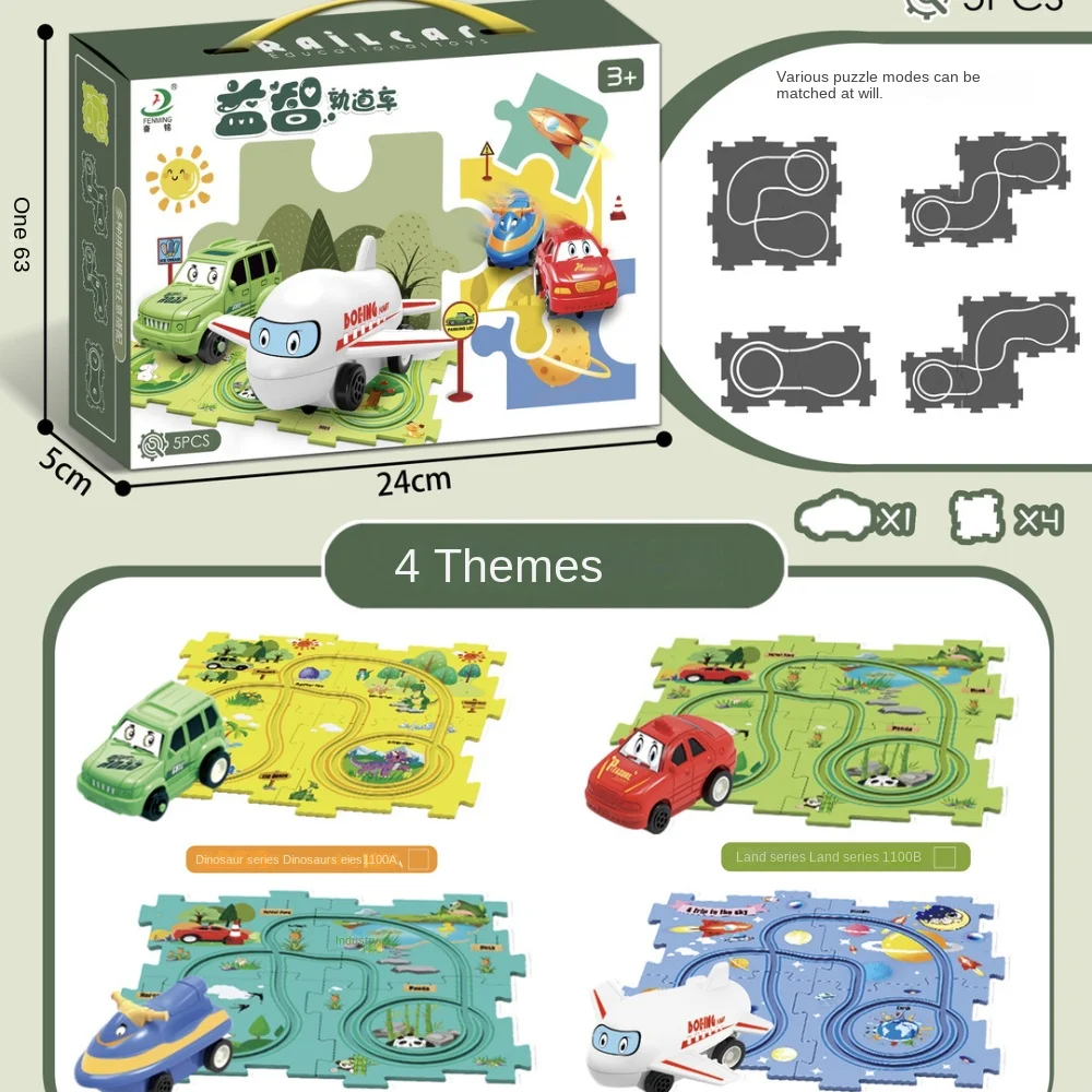

Track Car Electric Toy Dinosaur Baby Puzzle Assembly Children's Toys