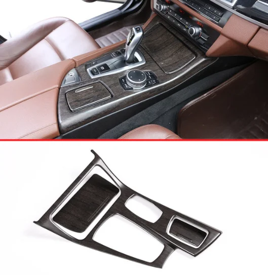 

Oak Wood Colour ABS Center Console Gear Shift Panel Cover Trim Car Accessories For BMW 5 Series F10 2014-2017 520li 525li 530li