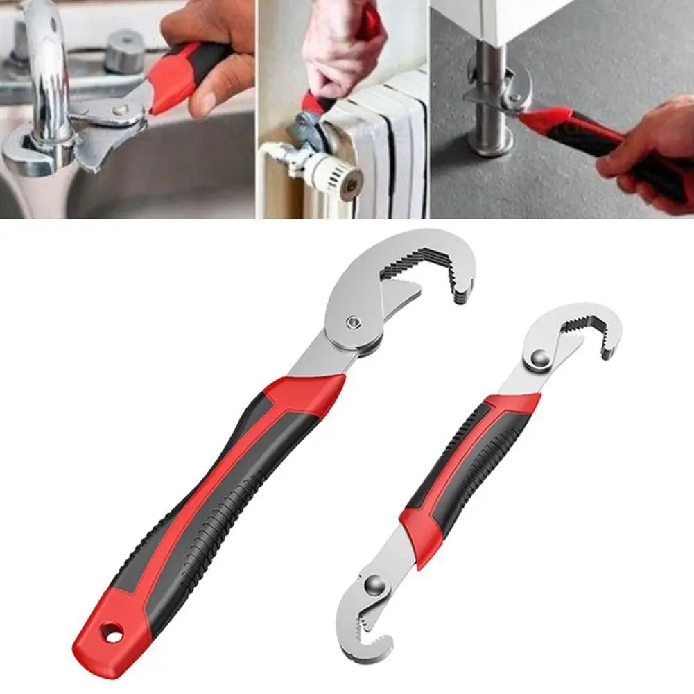 

Universal Adjustable Wrench Spanner Set Grip 6-15mm 10-22mm Adjustable Quick Snap Multi-function Hand Tool