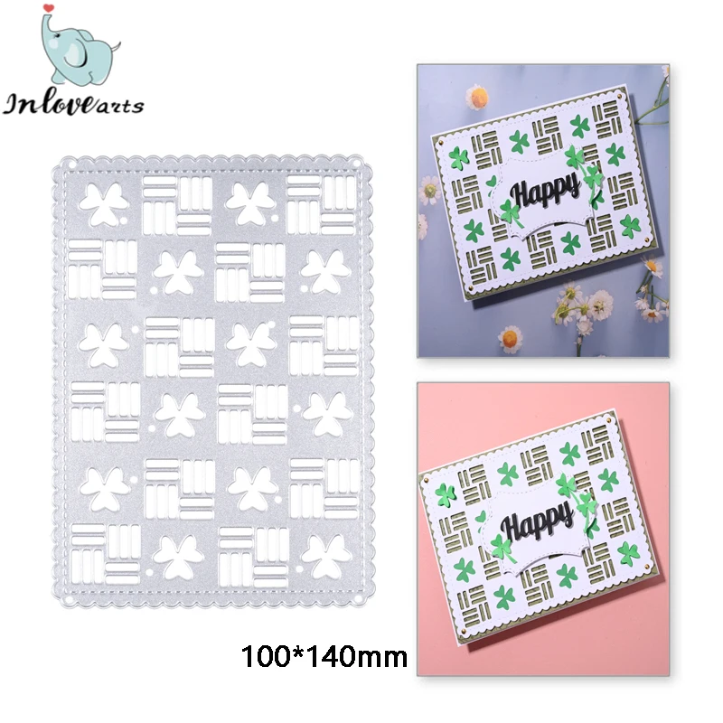

InLoveArts Four Leaf Clover Stitched Metal Cutting Dies Cuts Frame Stencil Scrapbooking For Card Making DIY Embossing Crafts NEW