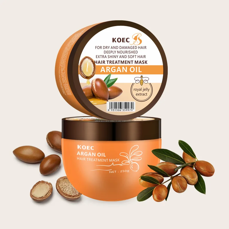 

Argan Oil Hair Mask - Deep Conditioner Treatment for​ Dry Damaged Hair - Moroccan Split End Moisturizer, Hydrating Product