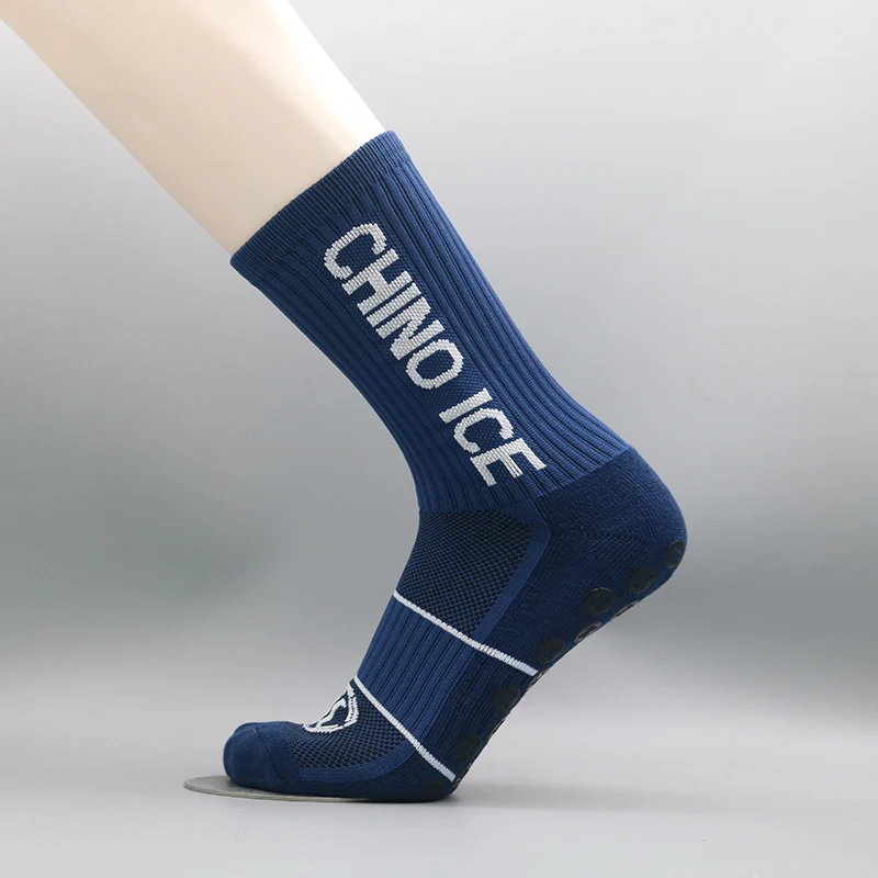 Absorb Sweat Outdoor Football Socks Anti Slip Soccer Sports Men Womens Sport Socks Square friction Film Thickened Towel Bottom