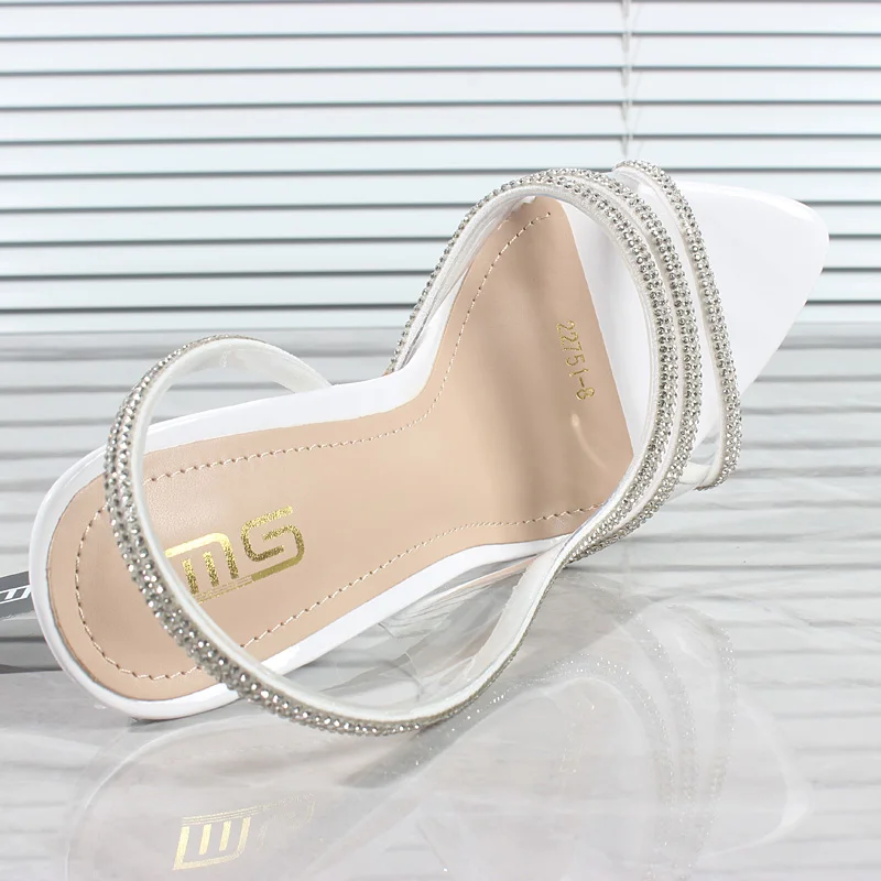 Женские туфли Новинка лета 2024 прозрачные сандалии из ПВХ с ремешком сзади и