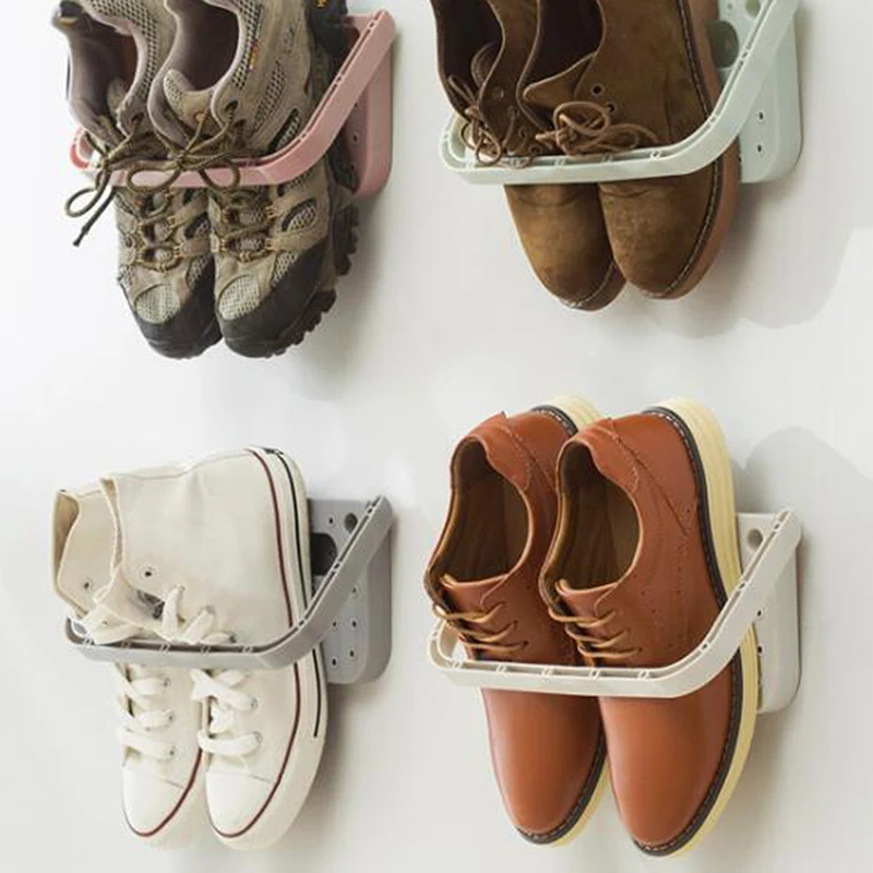 

1 шт. настенная стойка для обуви, домашнее хранилище, трехмерная стена, высота каблука, стойка для хранения обуви в ванной комнате, вешалки