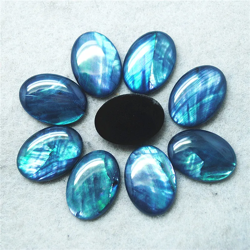 10 шт. бумажные кабошоны овальной формы 18 х25 мм