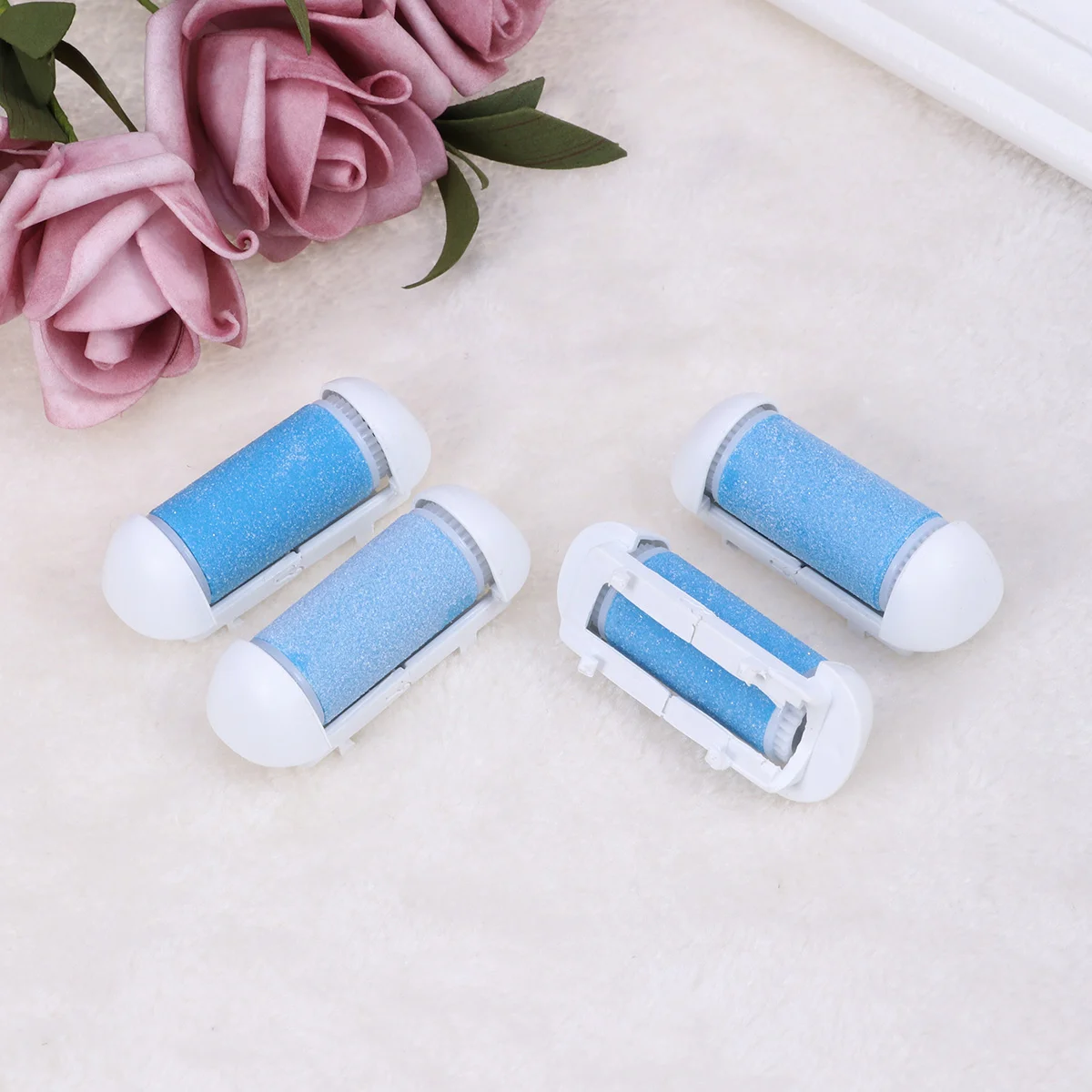 

4pcs Foot Grinding Device Coarse Refill Rollers Electronic Foot File Spare Heads Electric Callus Remover for Feet My Cart Items