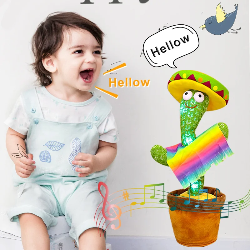 

Lovely Talking Toy Dancing Cactus Doll Speak Talk Sound Record Repeat Toy Kawaii Cactus Toys Children Kids Education Toy Gift