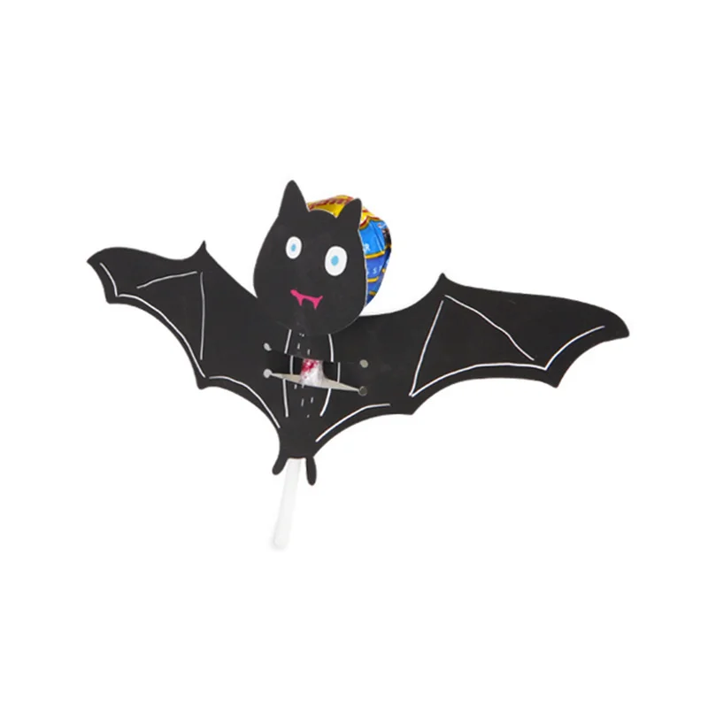

Halloween Lollipop Candy Card Paper Black Bats Decorative Kids Birthday Halloween Eve Party Gift DIY Lollipop Funny Gift Favor