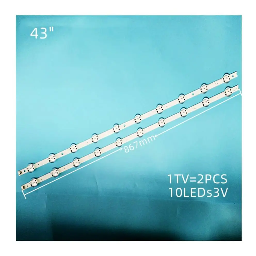 

2pcs/set LED backlight strip for LG 43LJ622V 43UJ675V 43UJ655V 43UJ670V 43UJ651V 43LV340C 43LJ610V V17 43 ART3 43uj6525 43uj6565