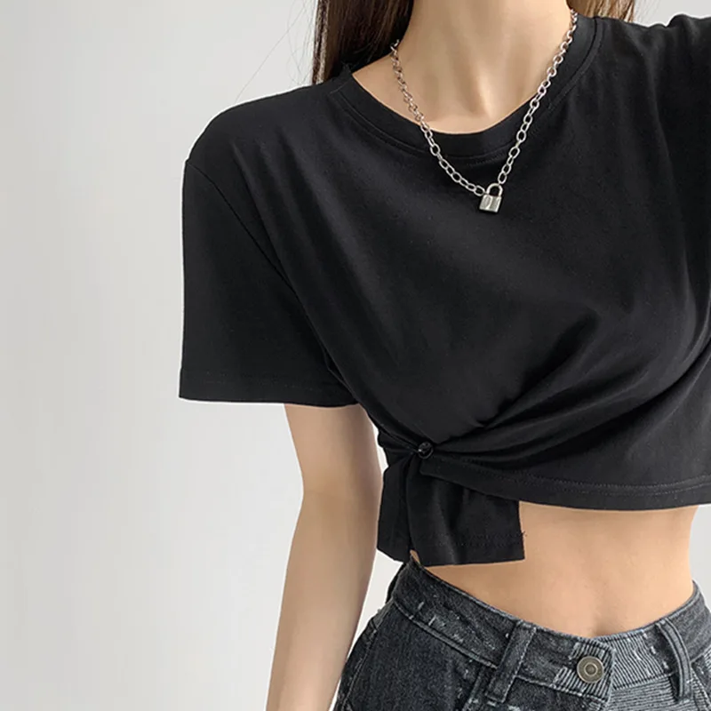 

Новинка 2022, футболка с коротким рукавом с надписью Super Fire, женская летняя модная футболка в Корейском стиле, короткий топ