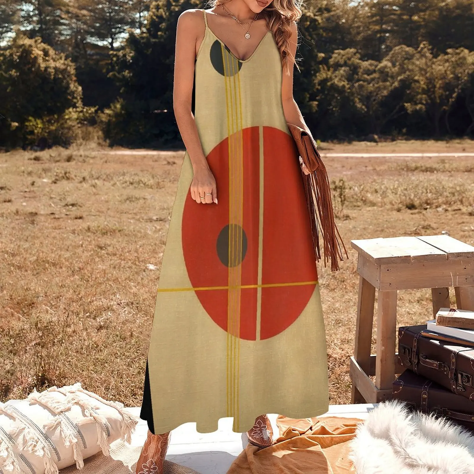 HD. Q1 Suprematistic (1923) от Shakespeare Moholy-Nagy Платье без рукавов Женская одежда Бандажное