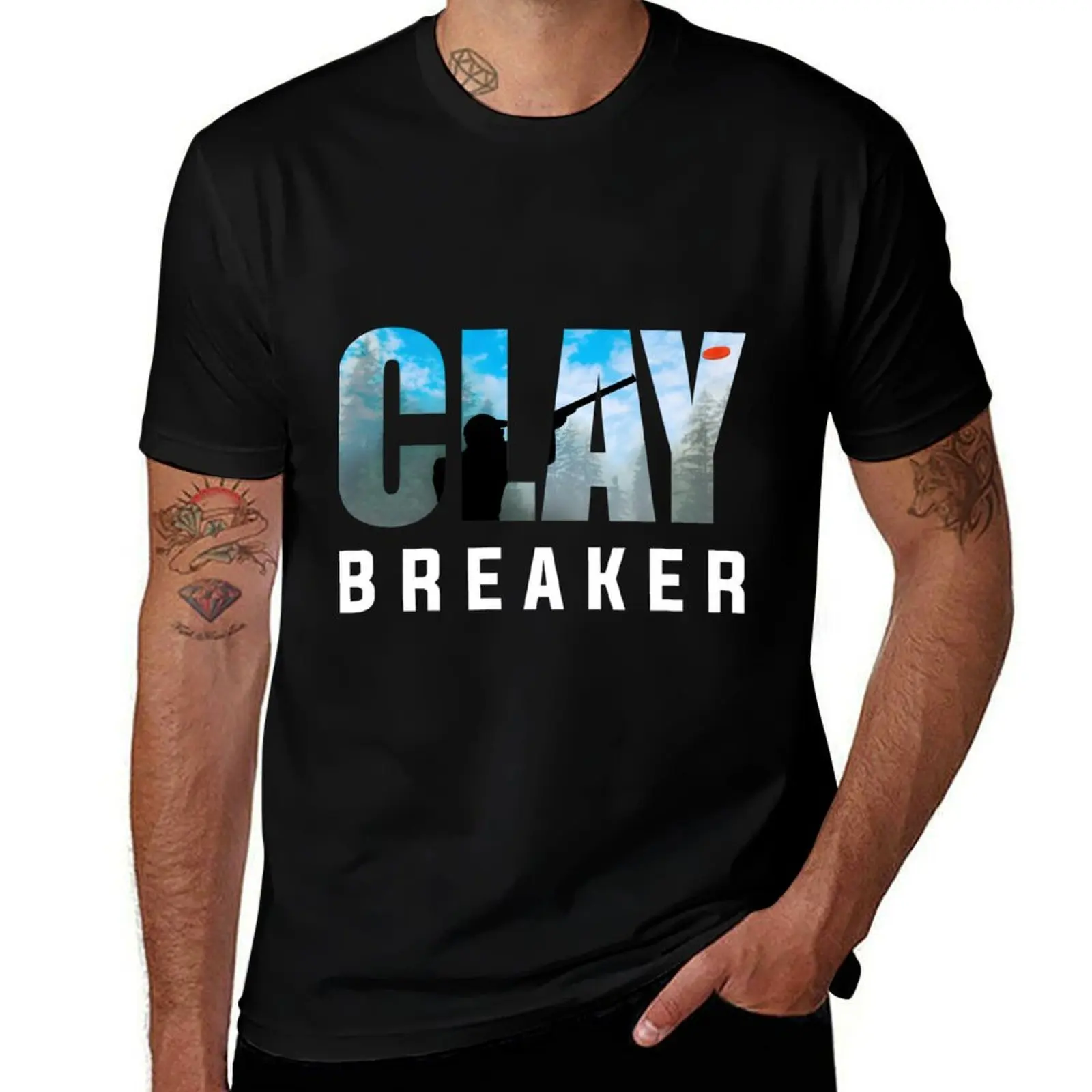 Фото Футболка для стрелковых тренировок Clay Breaker - для стрельбы по глиняным мишеням, свободного кроя, большого размера, повседневная №1