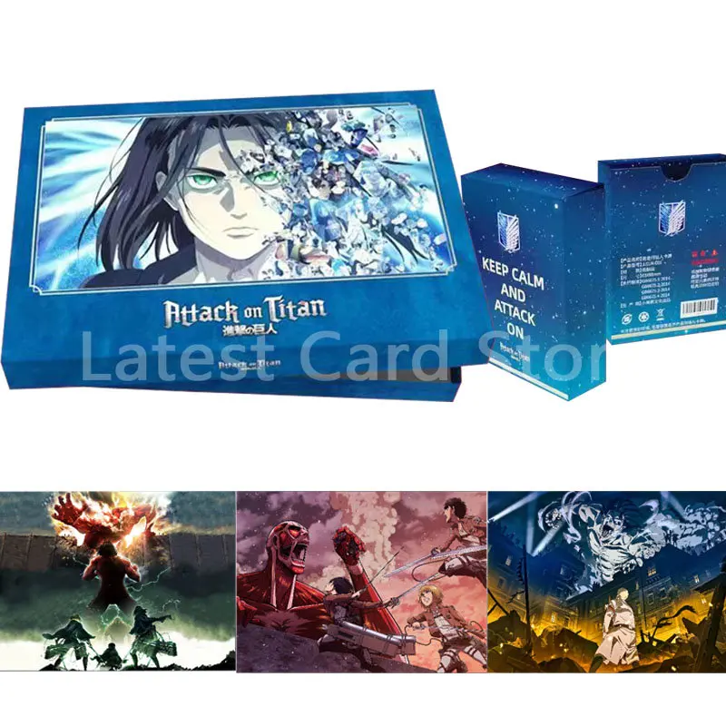

New Attack on Titan Card Box Collection Hot Blood Anime Character Rare SSS SSP SKP Cards TCG Game Board Children Hobby Toys Gift