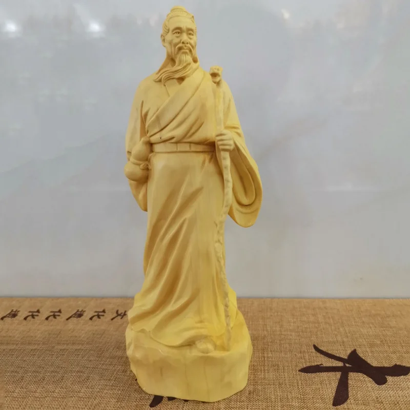 Статуя короля медицины из бокса Хуа Туо украшение массива дерева для дома
