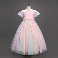 2022 summer new party dress for kids girl birthday childrens princess dress high end wedding dresses puffy gauze girls dress